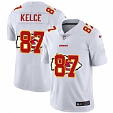 Nike Chiefs 87 Travis Kelce White Shadow Logo Limited Jersey Yhua,baseball caps,new era cap wholesale,wholesale hats